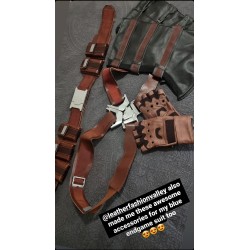 Captain America Civil War and Endgame Real Leather Accessories full set (Harness, Belt Pouch, Gloves & Gaiters Boot Covers) Captain America Civil War and Endgame Real Leather Accessories full set (Harness, Belt Pouch, Gloves & Gaiters Boot Covers)