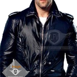 Fast And Furious 7 Jason Statham Black Leather Jacket Fast And Furious 7 Jason Statham Black Leather Jacket