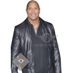 Faster The Rock Dwayne Johnson Black Leather Jacket Faster The Rock Dwayne Johnson Black Leather Jacket
