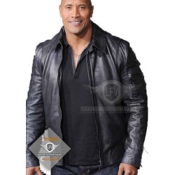 Faster The Rock Dwayne Johnson Black Leather Jacket Faster The Rock Dwayne Johnson Black Leather Jacket