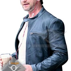 Gerard Butler Biker Black Leather Jacket Gerard Butler Biker Black Leather Jacket