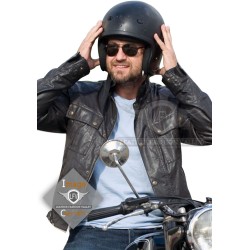 Gerard Butler Biker Black Leather Jacket Gerard Butler Biker Black Leather Jacket