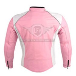 Trendy Fashion Pink/White Leather Jacket Trendy Fashion Pink/White Leather Jacket