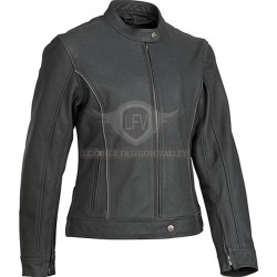 Women Casual Black Motorcycle Real Leather Jacket Women Casual Black Motorcycle Real Leather Jacket