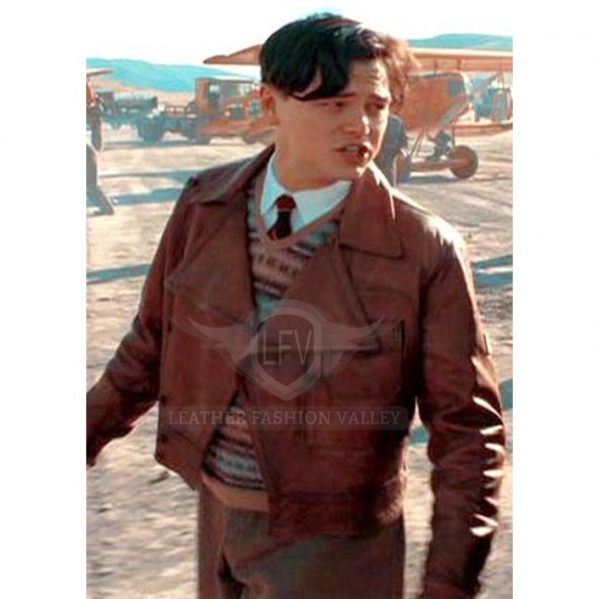 Fresh Look The Aviator Brown Leather Jacket