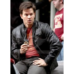 The Other Guys Black Mark Wahlberg Leather Jacket The Other Guys Black Mark Wahlberg Leather Jacket