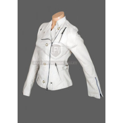 Anne Hathaway Get Smart White Leather Jacket Anne Hathaway Get Smart White Leather Jacket