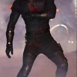 Daredevil Born Again Black Suit Red DD Logo on chest Daredevil Born Again Black Suit Red DD Logo on chest