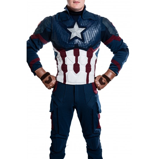 Captain America Avengers Endgame Full Suit (Updated shoulders bells, star burst & extra tabs)