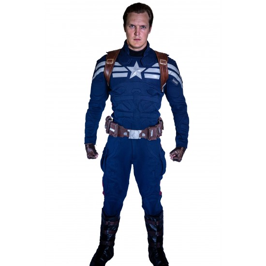 Avengers 4 Endgame Captain America Stealth Strike Suit - Premium Version with rubber and badge upgrades (Screen Accurate)