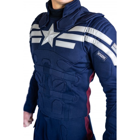 Avengers 4 Endgame Captain America Stealth Strike Suit - Premium Version with rubber and badge upgrades (Screen Accurate)