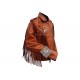 Brown Western Cowboy Fashion Leather Jacket