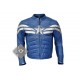 Captain America Chris Evans The winter soldier royal blue costume leather jacket