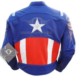 Captain America First Avenger Mens Movie Leather Jacket