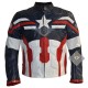 Captain America Leather Motorcycle  Jacket