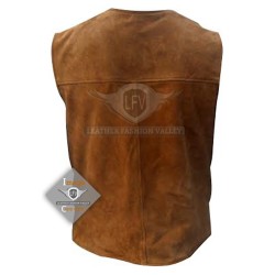 Desert Western Cowboy Fashion Leather Vest Jacket