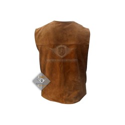 Desert Western Cowboy Fashion Leather Vest Jacket