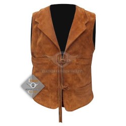 Desert Western Cowboy Fashion Leather Vest Jacket