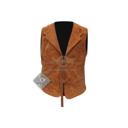 Desert Western Cowboy Fashion Leather Vest Jacket