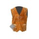 Golden Western Cowboy Fashion Leather Vest Jacket