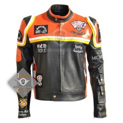Harley Davidson and Marlboro Mens Motorcycle Leather Jacket