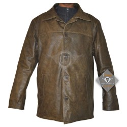 Men Fashion Brown Leather Jacket