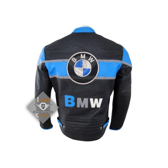 Men Motorbike Gear BMW And Nokia Leather Jacket