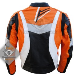Men Motorbike Gear Dashing Three Color Leather Jacket