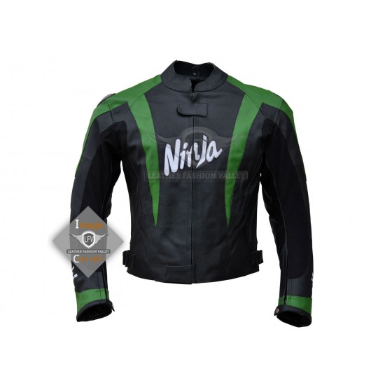 Men Motorbike Gear Ninja Leather Jacket