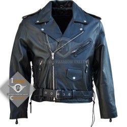 Mens Harley Davidson Motorbike Black Leather Jacket