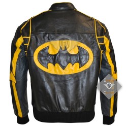 Movie Costume Black & Yellow Leather Jacket