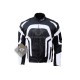 Textile Motorbike Men Black And White Leather Jackets