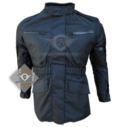 Textile Motorbike Men Black Leather Jackets B