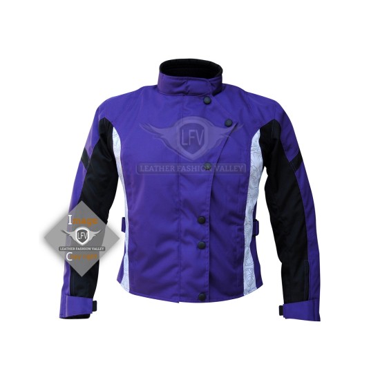 Textile Motorbike Men Purple Leather Jackets