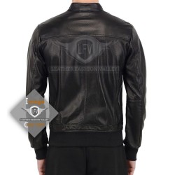 Mens Perforated Bombor Leather Jacket