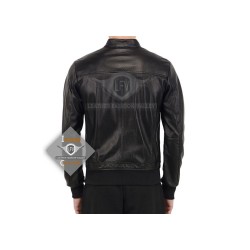 Mens Perforated Bombor Leather Jacket