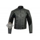 Simple Black Motor Bike Leather Jacket