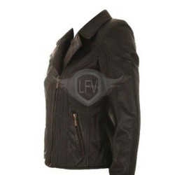 Black Two Front Pocket Brando Style Leather Jacket Black Two Front Pocket Brando Style Leather Jacket