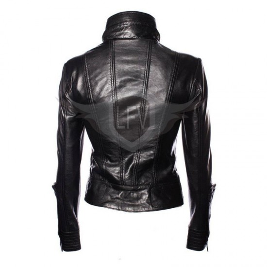 Black Brando Style Slim Fit Leather Jacket