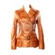 Women's Feminine Washed Vintage Leather Jacket