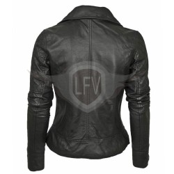 Women Quilted Shoulders Motorcycle Leather jacket Women Quilted Shoulders Motorcycle Leather jacket