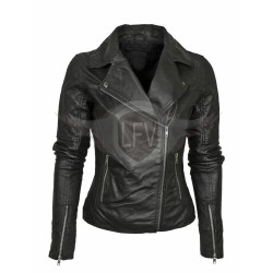 Women Quilted Shoulders Motorcycle Leather jacket Women Quilted Shoulders Motorcycle Leather jacket