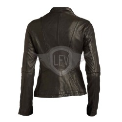 Women Black Four Zipper Biker Leather Jacket Women Black Four Zipper Biker Leather Jacket