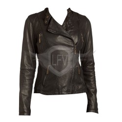 Women Black Four Zipper Biker Leather Jacket Women Black Four Zipper Biker Leather Jacket