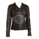 Women Black Four Zipper Biker Leather Jacket