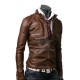 Designer Brown Slim Fit Leather Jacket