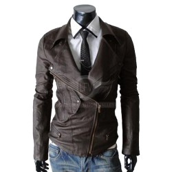 Multi Pocket Slim Fit Brown Rider Leather Jacket Multi Pocket Slim Fit Brown Rider Leather Jacket