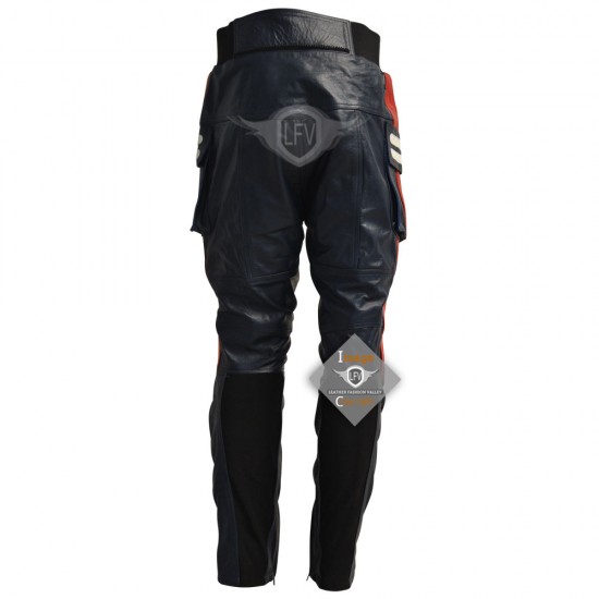 Captain America Leather Motorcycle Pants