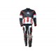 Avengers Age Of Ultron Captain America  Full Leather Costume Black & Red