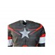 Avengers Age Of Ultron Costume Black Red Captain America Leather Jacket